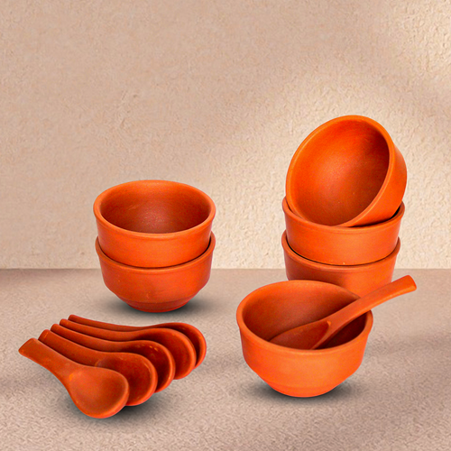 Handcrafted Terracotta Soup Bowl | Natural Clay Bowl for Warm & Healthy Serving